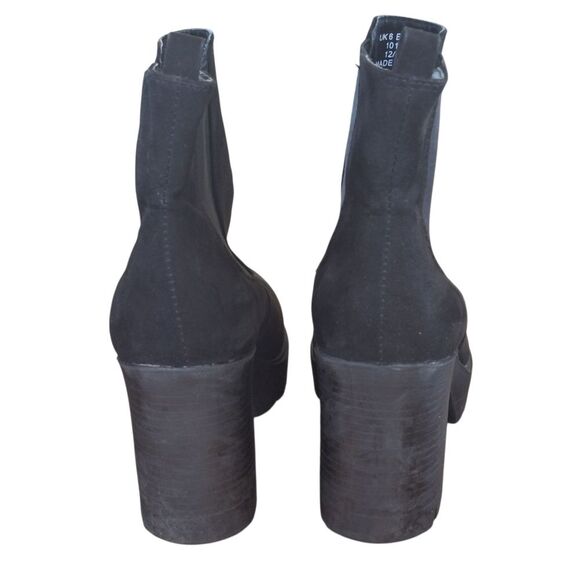 ASOS Chunky Heel Boots Black Suede Chelsea US size 8 - Picture 15 of 16